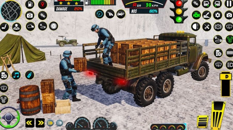 陆军卡车物资运输模拟器游戏图1