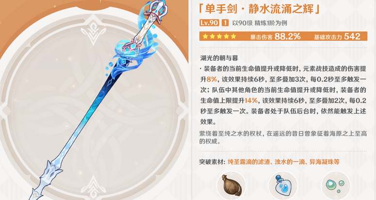 原神静水流涌之辉突破材料大全  水神静水流涌之辉突破材料一览[多图]