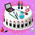 女孩化妆和蛋糕游戏