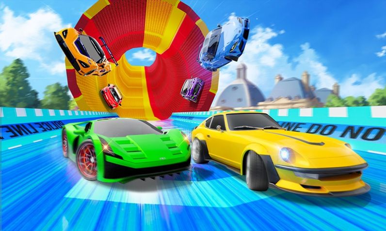 超级英雄汽车大型斜坡特技游戏官方最新版图片1