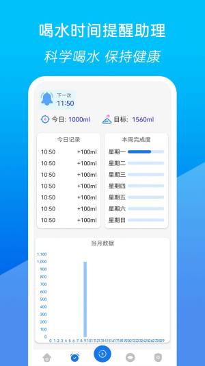 喝水时间提醒助理app手机版图片1