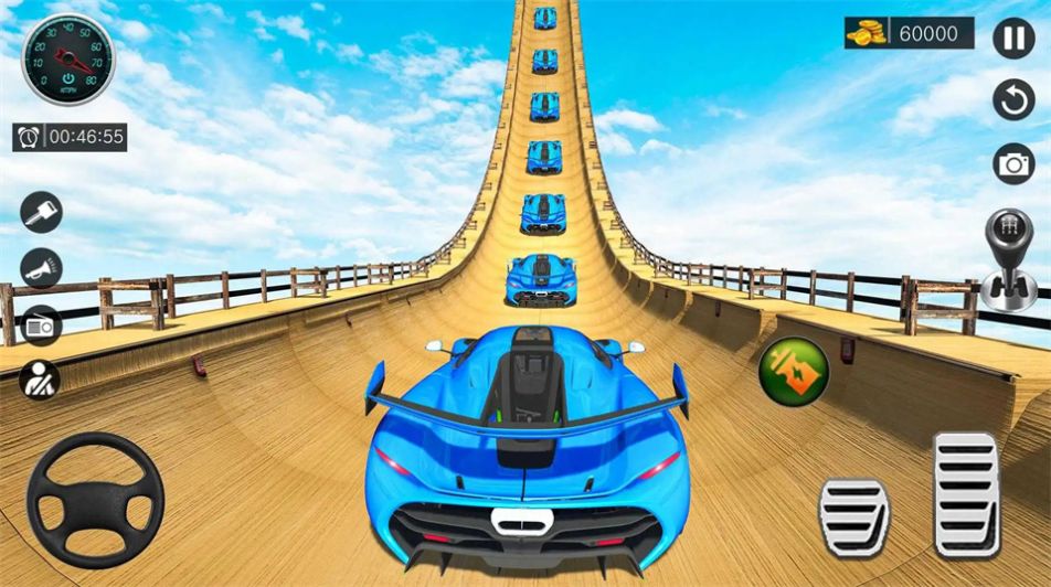 巨型坡道汽车疯狂特技游戏图1