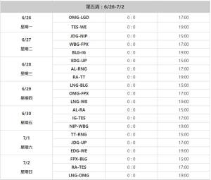 英雄联盟夏季赛2023赛程表最新  lol2023夏季赛程表汇总图片4