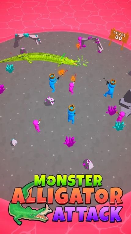 鳄鱼怪物攻击跑游戏图1