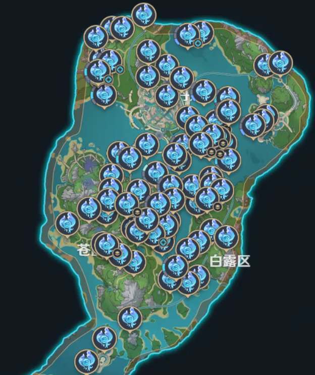 原神4.0水神瞳位置大全  枫丹85个水神瞳全收集图分享[多图]