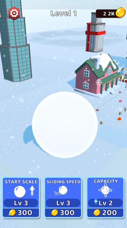 雪球滚落爆炸游戏图1