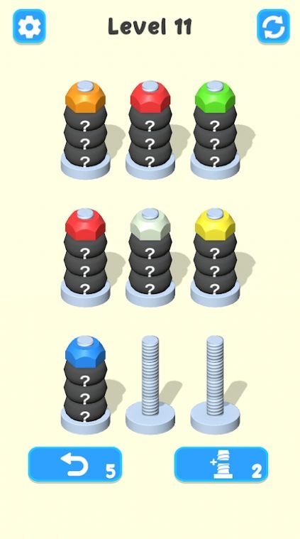 螺母排序颜色谜题游戏图2