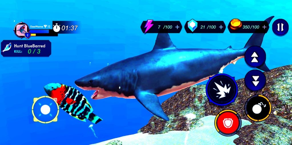 鲨鱼猎人模拟器游戏下载安卓版 v1.2截图2