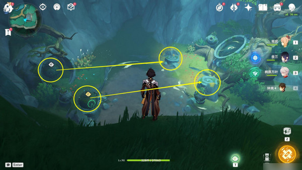 原神彩蝶翩然过谷中任务怎么过 彩蝶翩然过谷中5个蝴蝶位置图片5