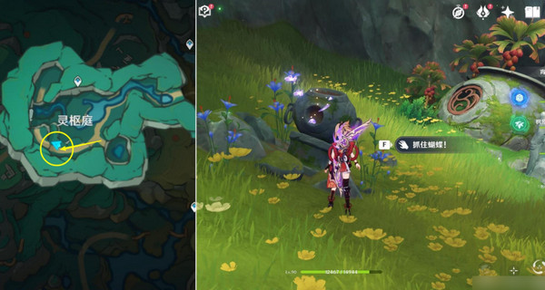 原神彩蝶翩然过谷中任务怎么过 彩蝶翩然过谷中5个蝴蝶位置图片8