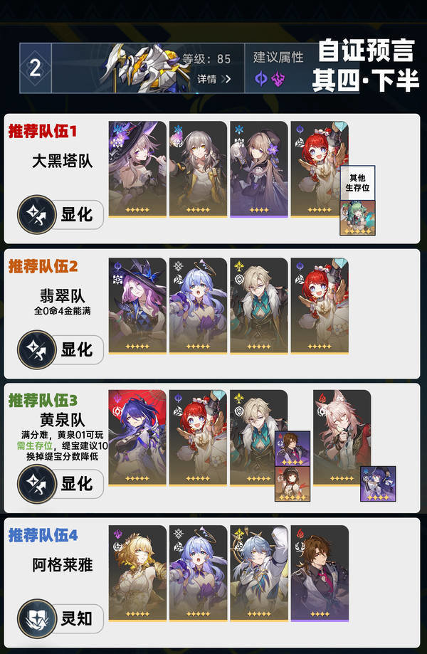 崩坏星穹铁道虚构叙事自证预言推荐攻略 3.1虚构叙事自证预言怎么完成图片3