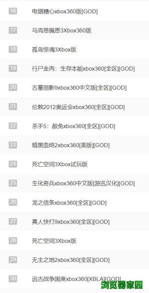 xbox360免费游戏排行列表2019图片2